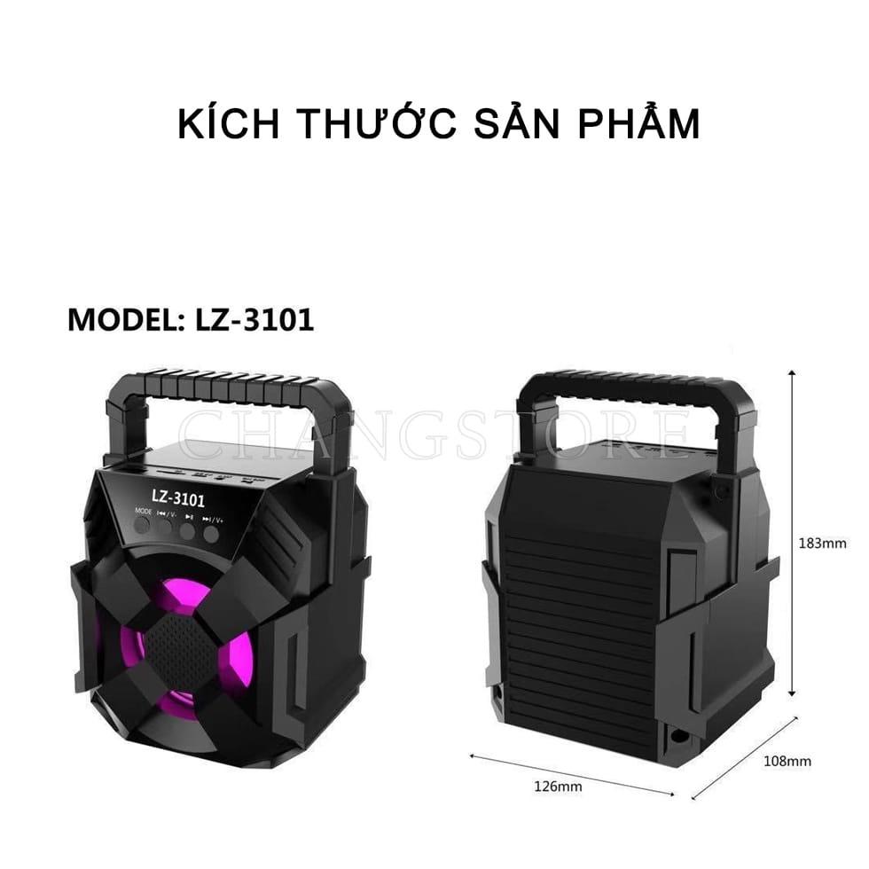 Loa mini Bluetooth xách tay SN-1995 nhỏ gọn âm thanh siêu hay đèn led nhấp nháy Hỗ trợ cắm thẻ nhớ, USB