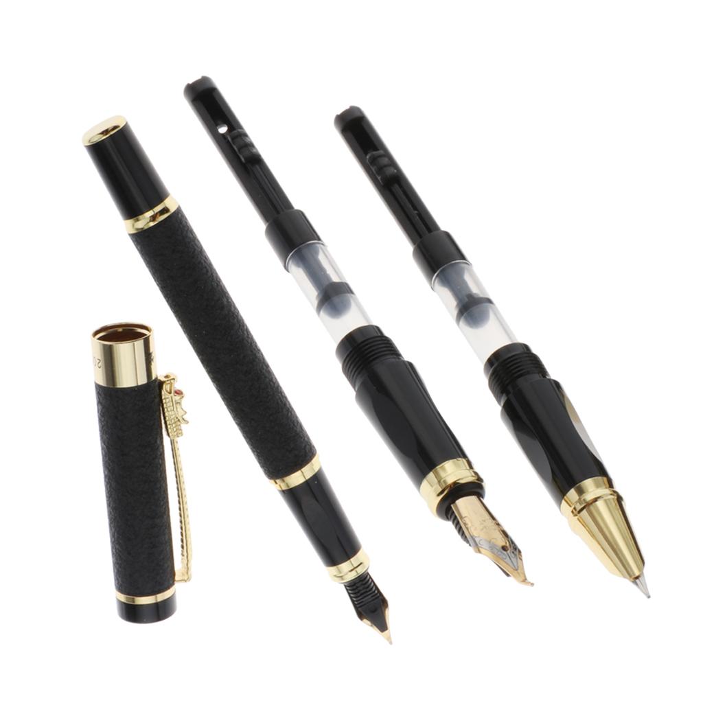 3Pcs Luxury Fountain Pen - BEST Fountain Pens Gift Set - Smooth Elegant Writing - Calligraphy - FREE Ink Refill Converter