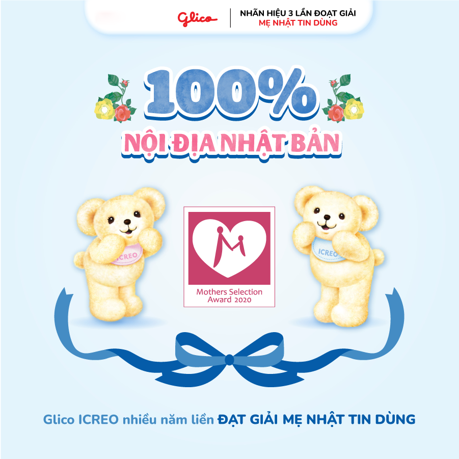 [COMBO 2 TẶNG 5 GÓI]  Sữa Bột Glico Icreo Grow-Up Cho Bé 1-3 Tuổi (2x820g/Lon)