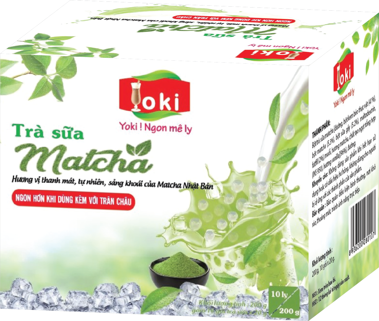 Combo Trà sữa truyền thống Yoki 200g & Trà sữa Matcha Yoki 200g