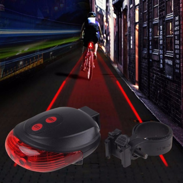 Đèn Led, Laser Nháy Sau Xe Đạp, Ô tô 7 Chế Độ