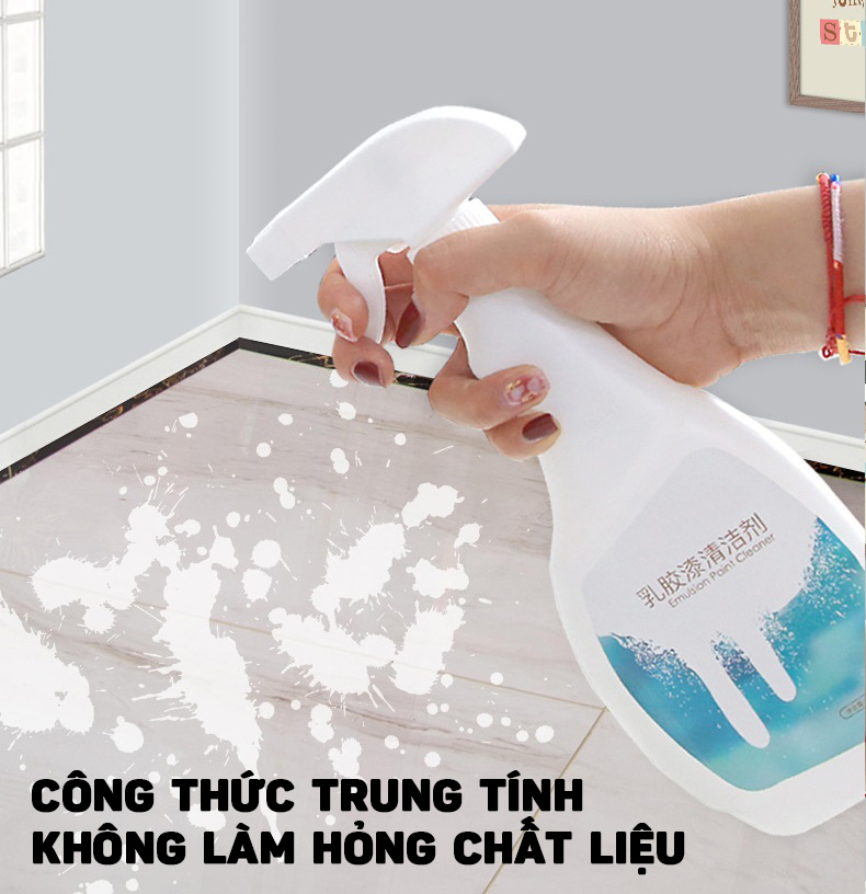 Dung Dịch Tẩy Vết Sơn Cứng Đầu Trên Về Mặt Nội Thất Nhà Cửa Cao Cấp 500ml