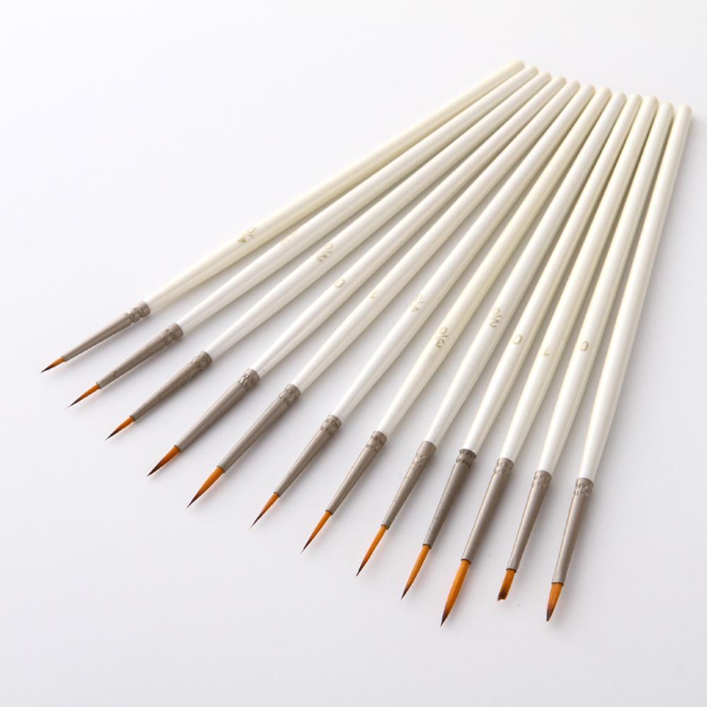 Bộ cọ vẽ chi tiết Nylon thu nhỏ cho chi tiết tốt Acrylic / Màu nước