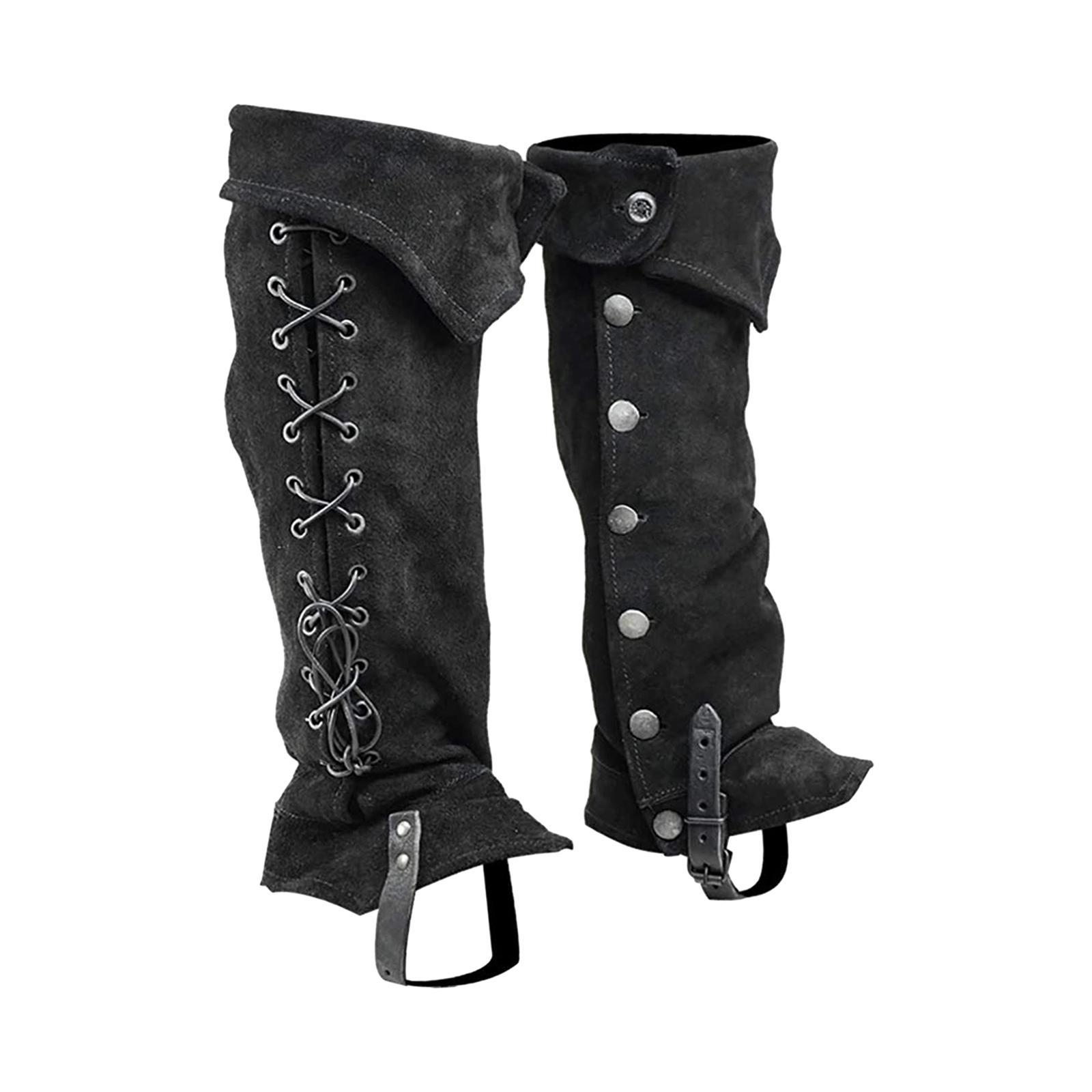 Pirate Boot Tops Shoes Cover Pirate Boot Covers Durable Cosplay Steampunk Classic Leg Guards Boot Top Covers for Themed Party