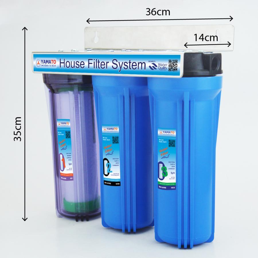 Bộ lọc nước thô đầu nguồn 3 cấp lọc 10inch Yamato YMTH10-3TX