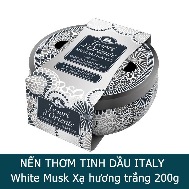 Nến thơm tinh dầu ITALY Tesori D' Oriente XẠ HƯƠNG TRẮNG 200g Thơm tươi mát