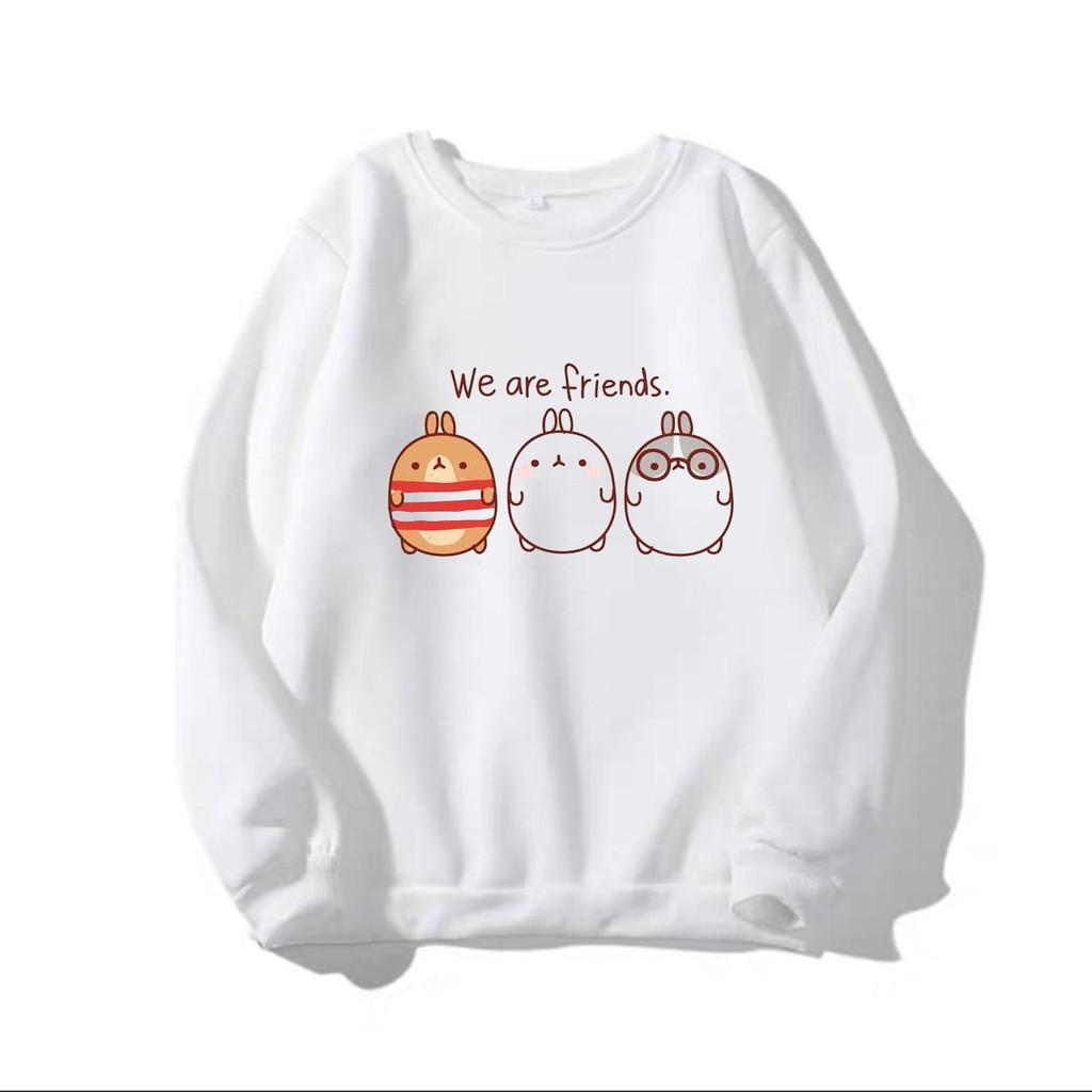 ÁO SWEATER NỮ IN WE ARE FIRENDS (NHIỀU MÀU