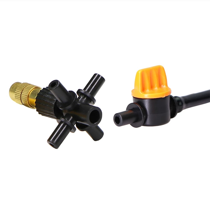 Bộ 5 béc phun sương 5 hướng cam kèm Van sino