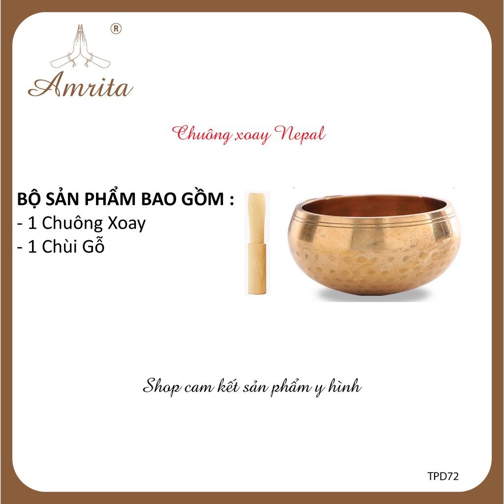 Chuông xoay tây tạng 12cm - Chuông bát xoay Nepal - Tây Tạng Singing Bowl- Chuông xoay Nepal -Amrita