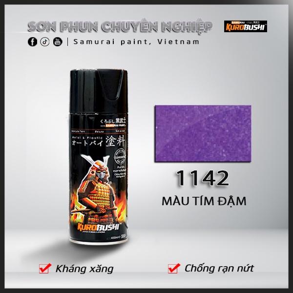 Sơn xịt Samurai Kurobushi - MÀU TÍM KIM LOẠI 1142 (400ml)