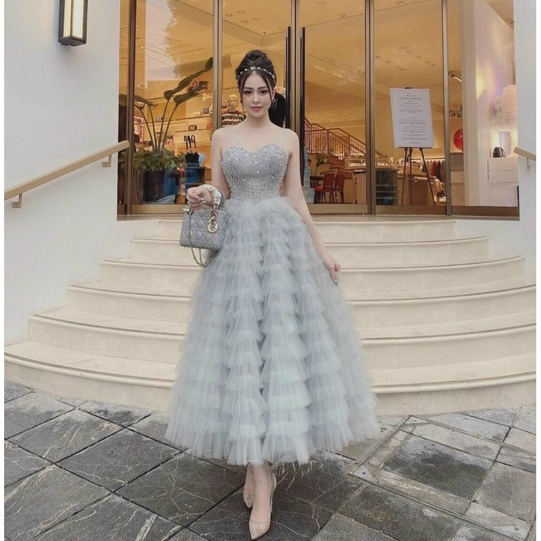 Đầm váy nữ xoè công chúa tầng cực xinh có 3 màu