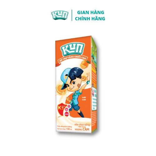 Kun sữa chua uống hương cam thùng 48 hộp x 180ml