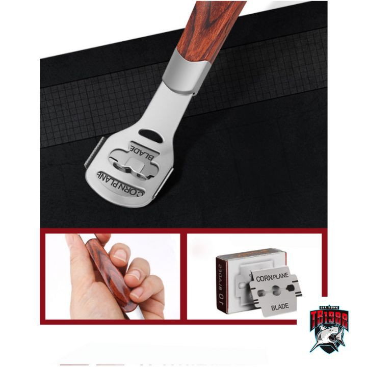 Dụng Cụ Mài, Chà Gót Chân Tẩy Da Chết Inox vân gỗ xịn sò