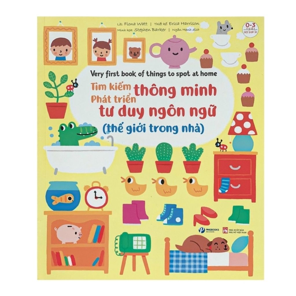 Bộ Sách Tìm Kiếm Thông Minh Phát Triển Tư Duy Ngôn Ngữ- Dành cho bé từ 0-3 tuổi tăng khả năng nhận biết của bé