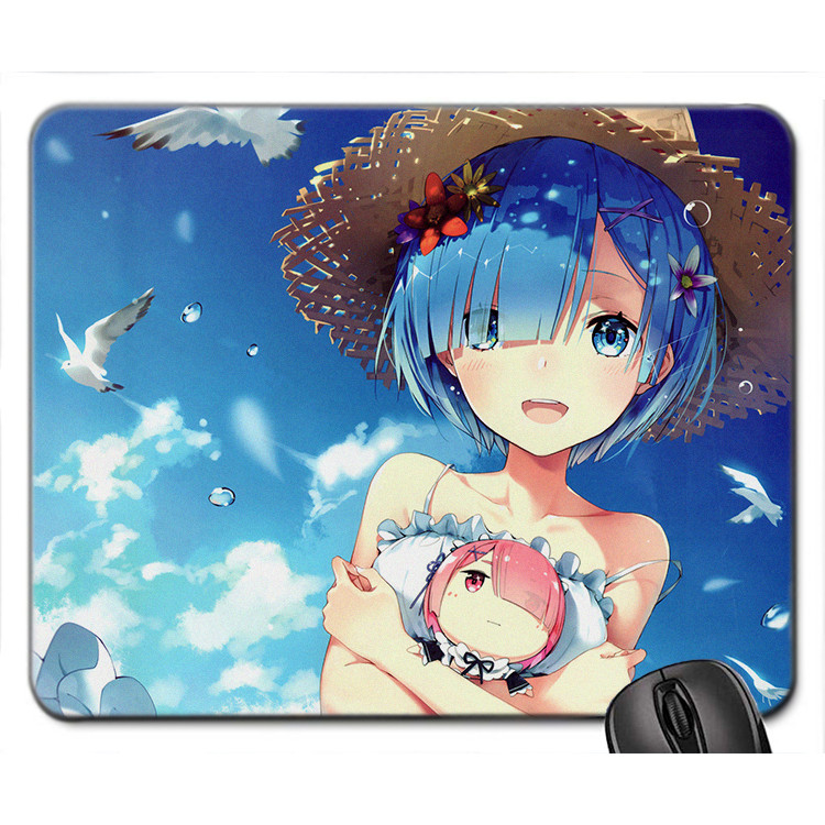 Mouse pad , miếng Lót chuột máy tính, đồ di chuột máy tính hình Rem trong Anime Re:Zero − Starting Life in Another World - Re:Zero − Bắt đầu lại ở thế giới khác