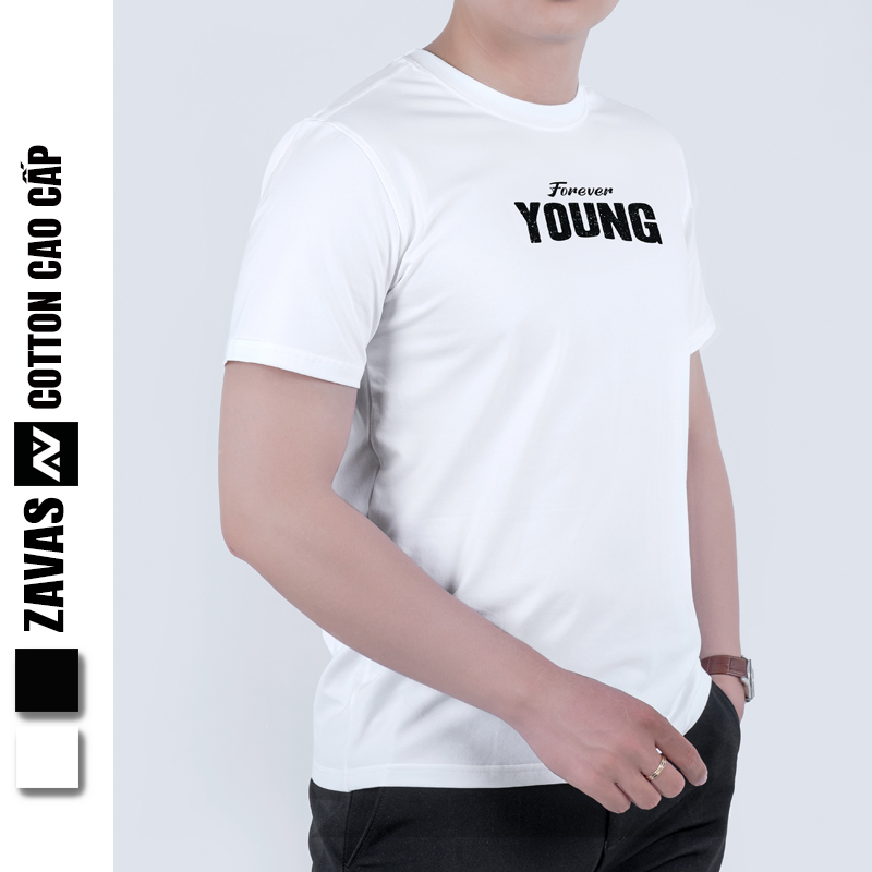 Áo phông nam cao cấp cổ tròn ngắn tay đẹp chất vải cotton co giãn 4 chiều thoáng mát ZAVAS Z04