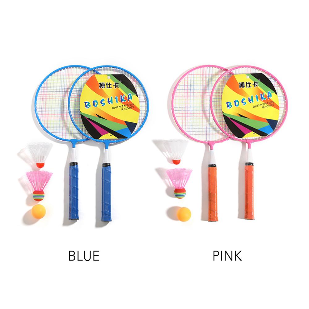 Bộ vợt cầu lông cho trẻ em kèm 2 cầu 1 bòng được làm bằng Nylon, hợp kim