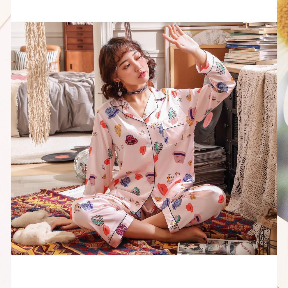 Đồ ngủ nữ pijama – đồ bộ mặc nhà hoạ tiết xinh chất mát B66