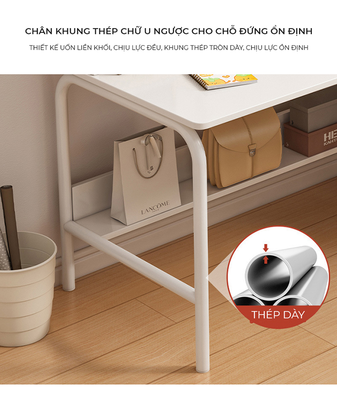 Bàn làm việc IGA kèm kệ sách decor phong cách minimalísm - GM162