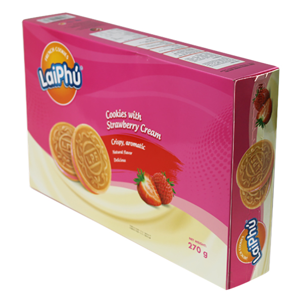 Bánh cookies Lai Phú kem Dâu 270g