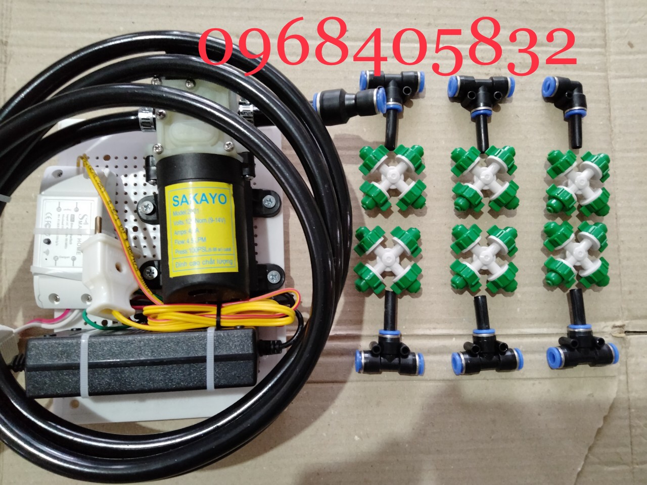 Bộ phun sương 6béc 4 hướng cho dàn 10-15m2