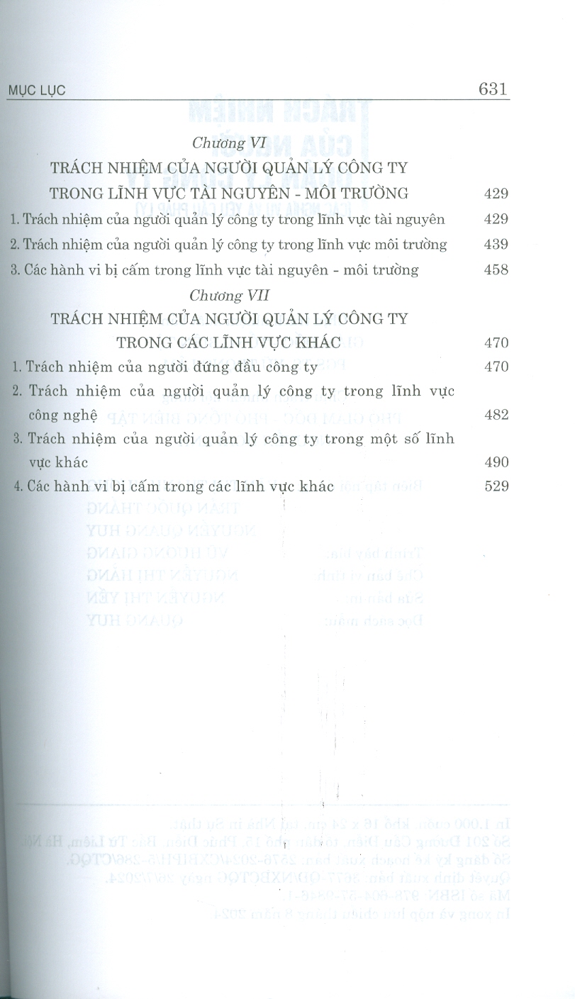 Trách Nhiệm Của Người Quản Lý Công Ty (Các Nghĩa Vụ Và Yêu Cầu Pháp Lý)
