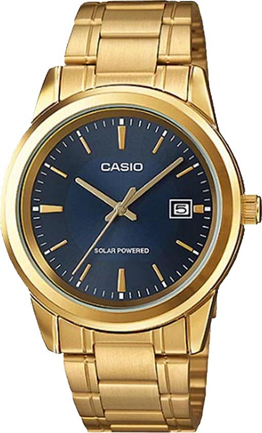 Đồng Hồ Nam Dây Kim Loại Pin Năng Lượng Mặt Trời Casio MTP-VS01G-2ADF (38mm) - Vàng