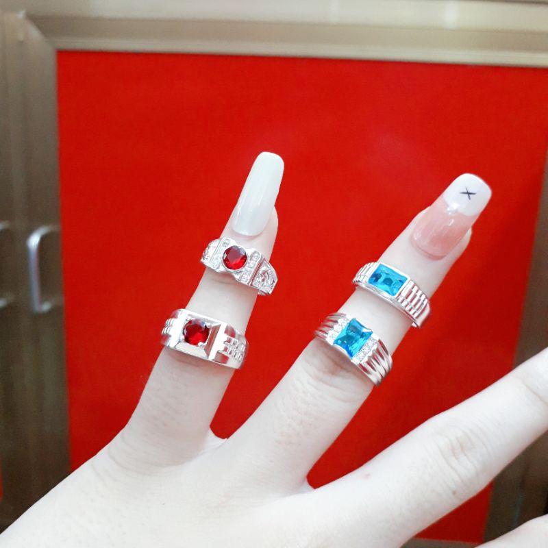 Nhẫn bạc bé trai đính đá cao cấp YN JEWELRY