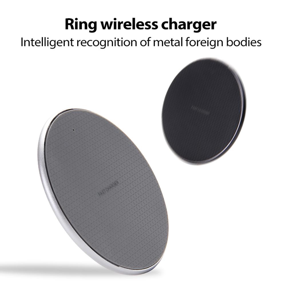 Wireless Charger Circular Wireless Recharger 7.5W/10W Fast Charger QI Standard Compatible with IOS Android