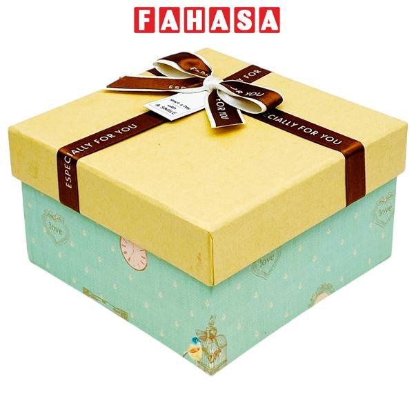 Hộp Quà Cao Cấp Có Nơ - Nắp Rời - Size 14 x 14 x 8 cm - Linh Lan V1408ORI-V1 - Mẫu 12