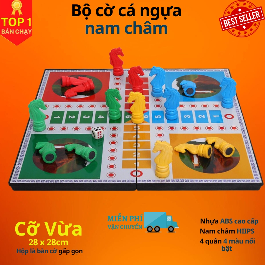 Bộ Cờ Cá Ngựa – Cờ Cá Ngựa Nam Châm – Chính Hãng An Toàn Vui Nhộn Cho Bé