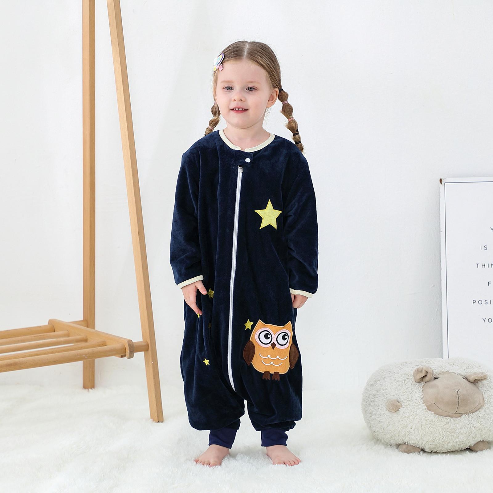 Bộ Đồ Bay Jumpsuits 2021 Mới Tập Đi Cho Bé Hoạt Hình Quần Áo Thu Xuân Túi Ngủ Dép Nỉ Bé Gái Bộ Đồ Ngủ Bé Trai Bé Ngủ Túi 2 4 6 Năm