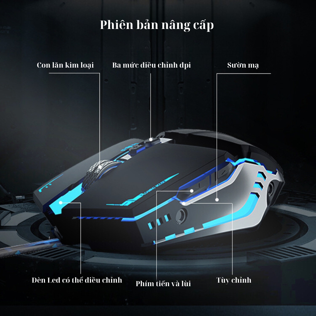 Chuột Máy Tính Chơi Game SEASY Eweadn YX110, Thiết Kế Chống Ồn, Độ Nhạy Cao, Chuyên Dụng Cho Gaming Làm Việc Văn Phòng - Hàng Chính Hãng