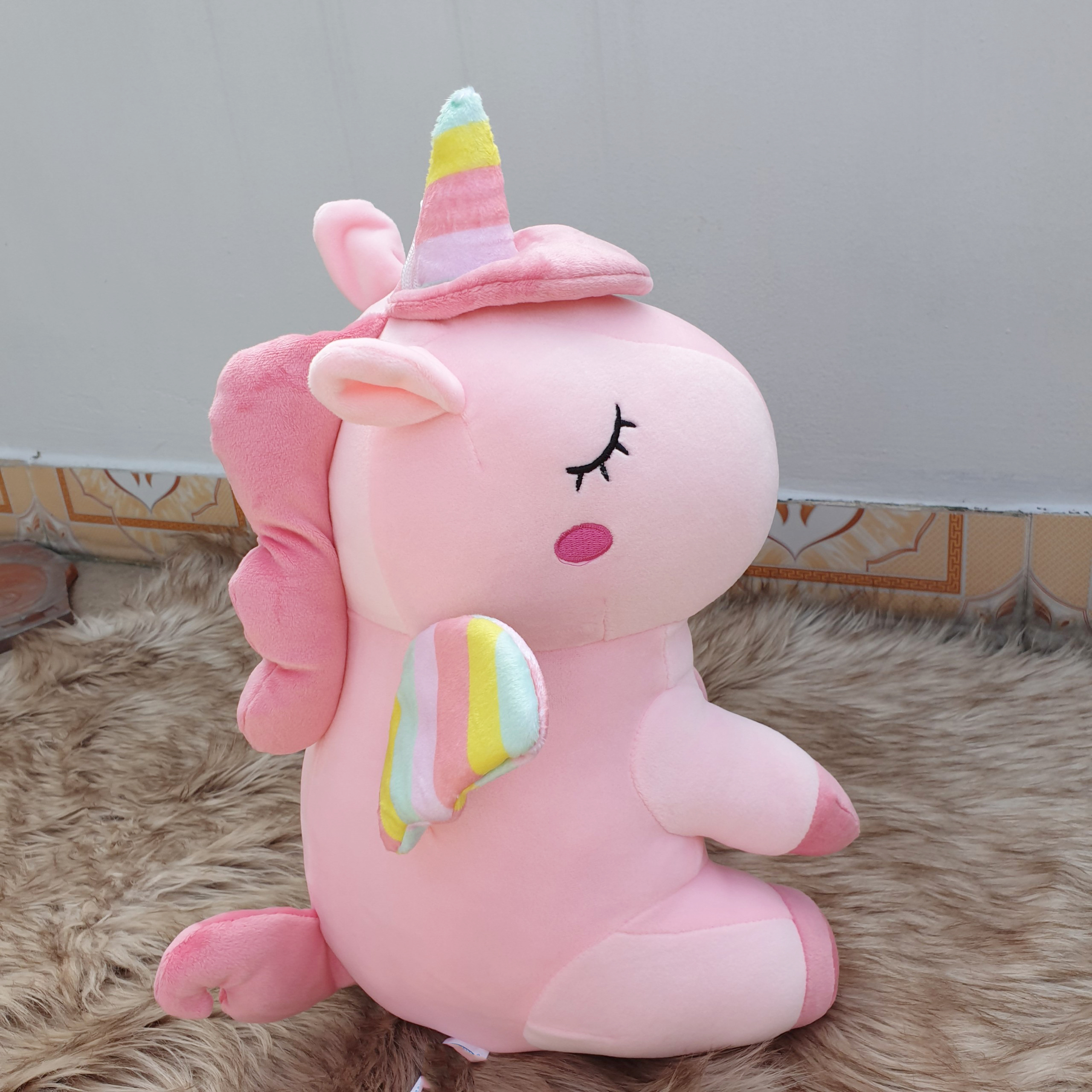 Kỳ lân unicorn nhồi bông size 40cm màu hồng