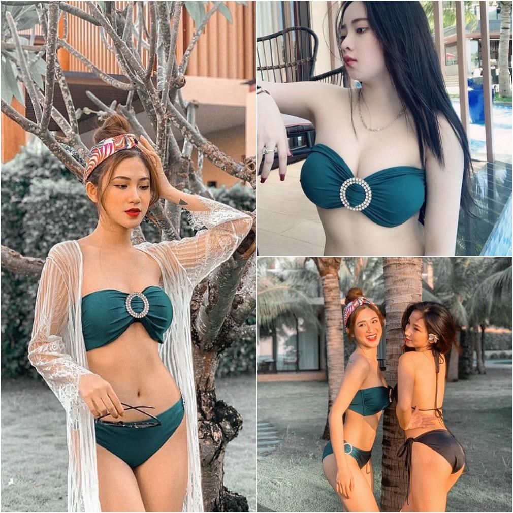 Bikini 2 mảnh cup ngực khoen tròn sang chảnh, hàng thiết kế cao cấp