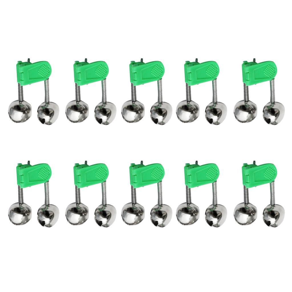 10Pcs Rod Clamp Fishing Tip Bite Lure Alarm Twin Ring