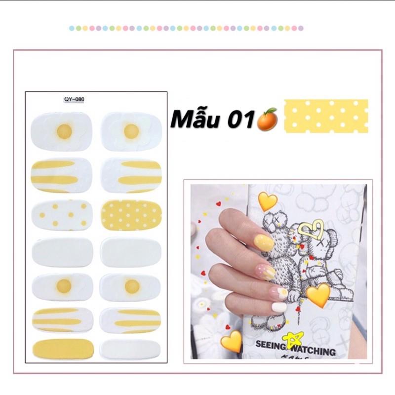 Bộ Dán Móng Tay Nail Sticker Gồm 14 Móng - Không Thấm Nước Có Độ Đàn Hồi Tốt