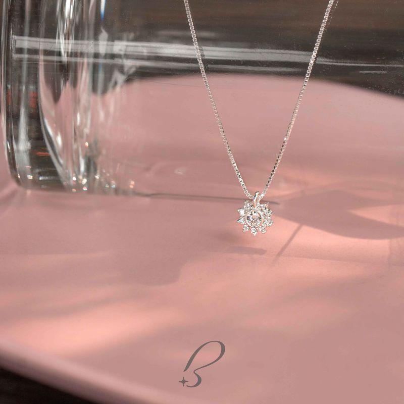 Vòng cổ bạc Bling it hoa nhỏ đính đá BIVC131