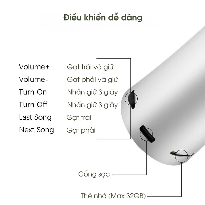 Loa Bluetooth EWA A115  Cao Cấp Hỗ Trợ Kết Nối TWS, Chất Liệu Hợp Kim Thanh Thoát Sang Trọng, Đèn Nhiều Màu Nhày Theo Nhạc , Công Suất 5W, Bass Sâu, Nghe Cực Hay, Có Túi Đựng - Hàng Chính Hãng