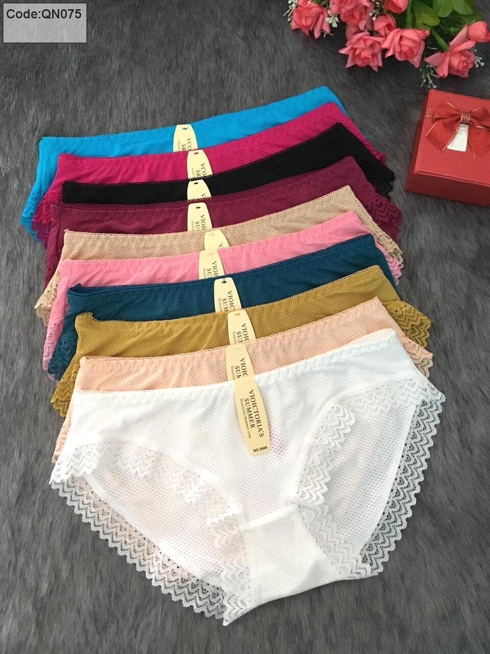 Combo 5 Quần Lót Nữ Thông Hơi Viền Ren 5866 – Thoáng Khí, Co Giãn 4 Chiều, 5 Màu Hot
