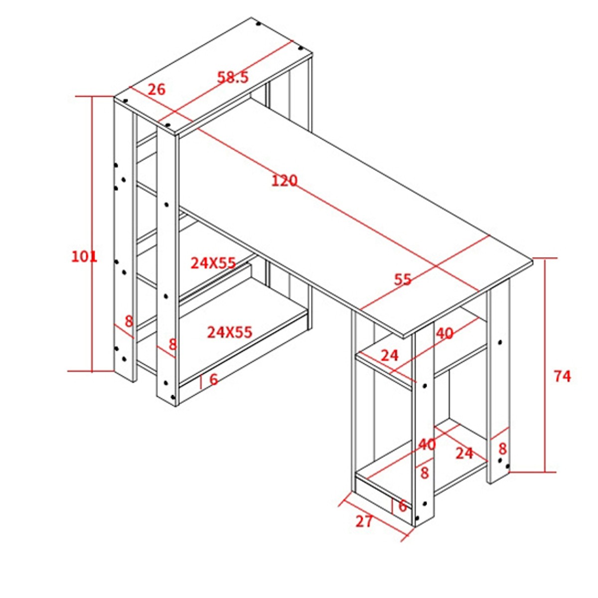 Bàn Gỗ Máy Tính Lắp Ghép Hàng Việt Nam