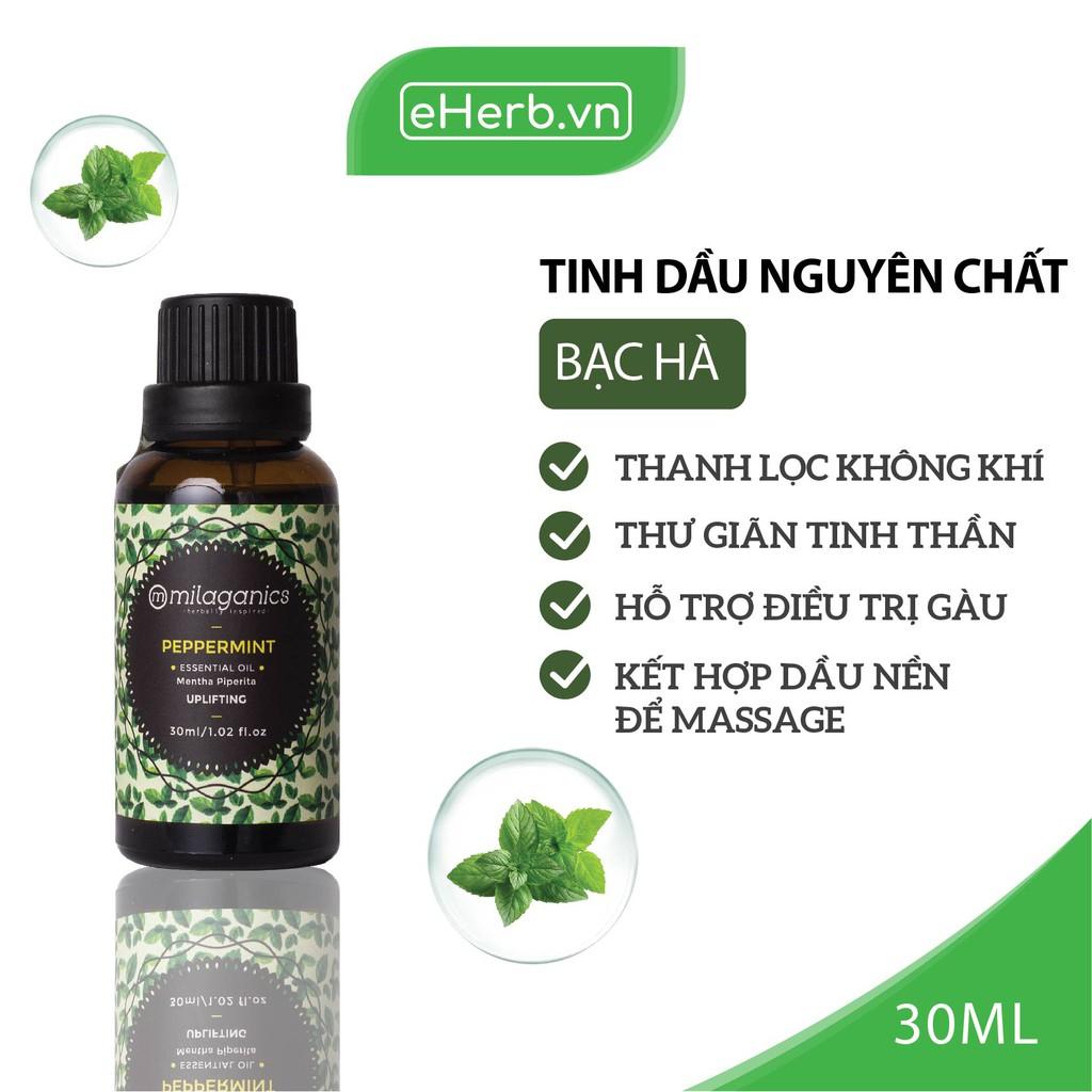 Tinh Dầu Bạc Hà Nguyên Chất Giúp Đuổi Muỗi, Thơm Phòng, Giảm Stress MILAGANICS 30ml