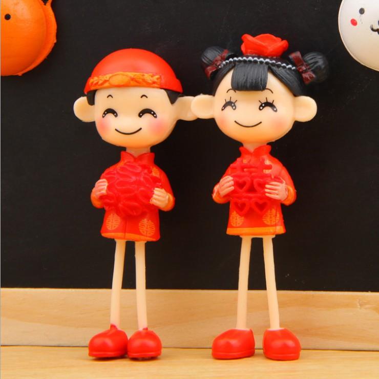 KHO-HN * Mô hình đôi cô dâu chú rể chân dài cao kều trang trí tiểu cảnh, tiệc cưới, DIY