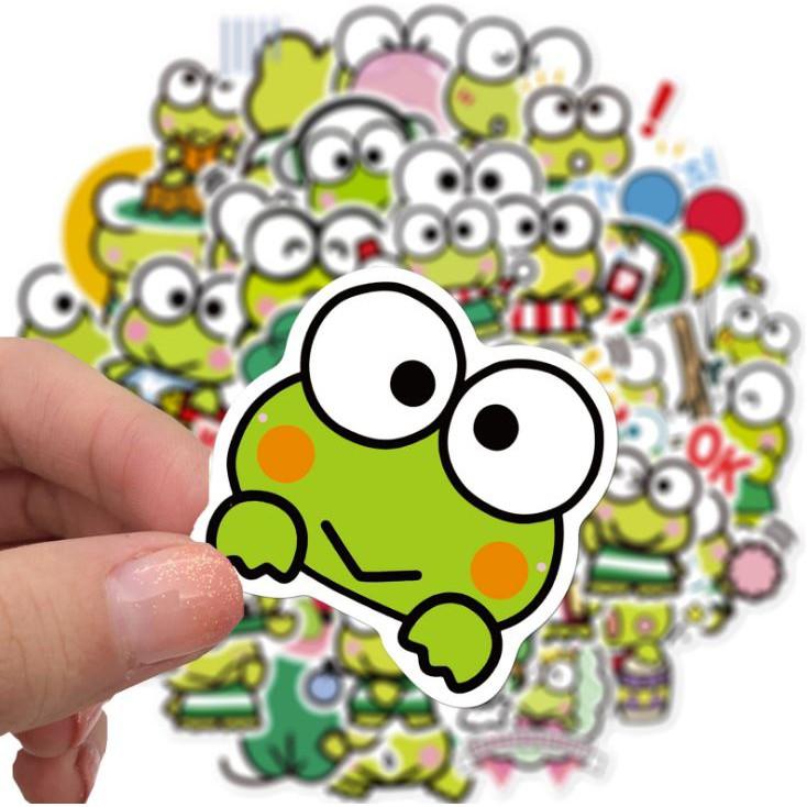 Sticker dán cao cấp Con Ếch mắt to Colobby Cực COOL ms#142