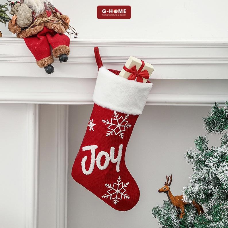 Tất treo trang trí giáng sinh GHOME tất decor noel mang không khí lễ hội giáng sinh vào nhà TAT22 M1