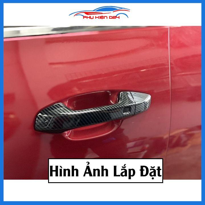 Ốp tay hõm Seltos 2020-2021-2022 vân carbon/mạ crom chống trầy bảo vệ cửa xe ô tô