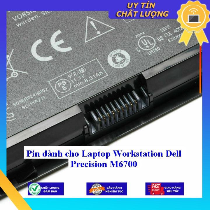 Pin dùng cho Laptop Workstation Dell Precision M6700 - Hàng Nhập Khẩu New Seal