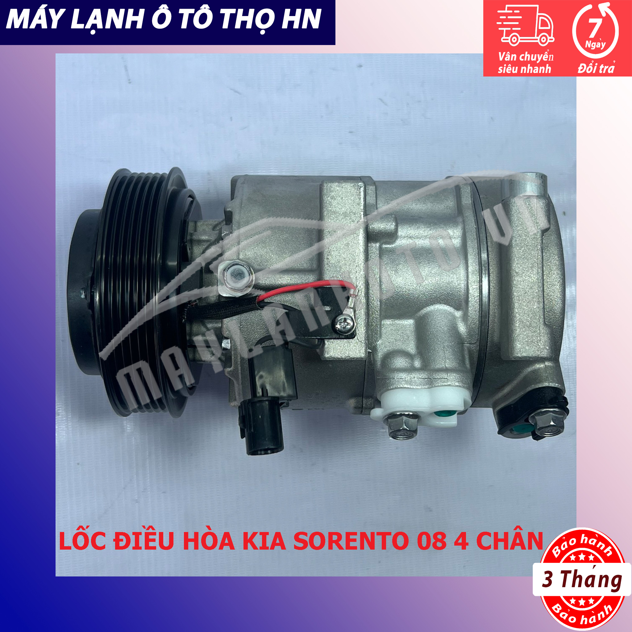 Lốc điều hòa (block,máy nén) Kia Sorento 2008 (4 chân, van điện) Hàng xịn Hàn Quốc 97701-2P310/2P360