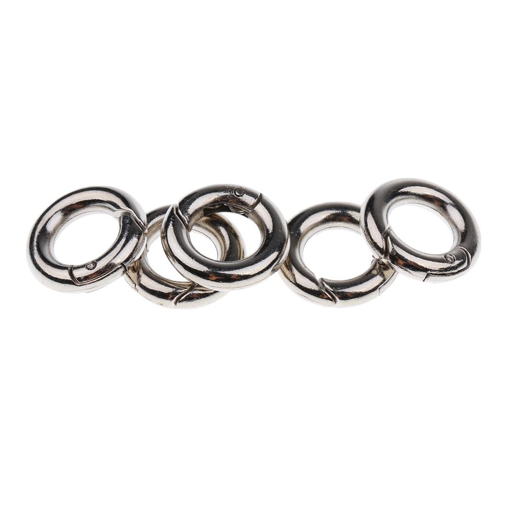 5 Miếng Vòng đẩy Cổng Chụp Móc Lò Xo Móc Chìa Khóa Lò Xo Carabiner