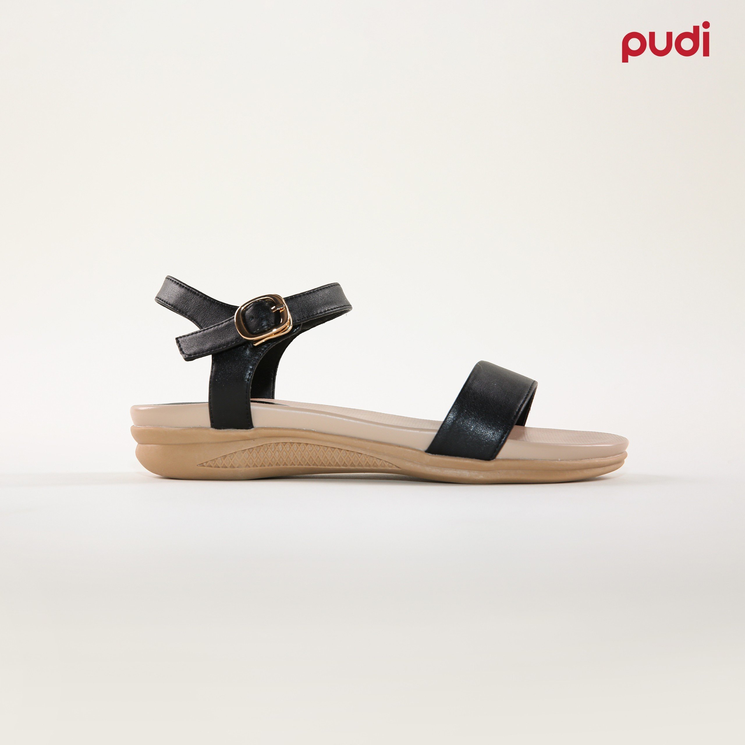 SANDAL NỮ QUAI NGANG, ĐẾ CAO THƯƠNG HIỆU PUDI | ĐẾ ĐÚC ĐI MƯA 3CM - 9345